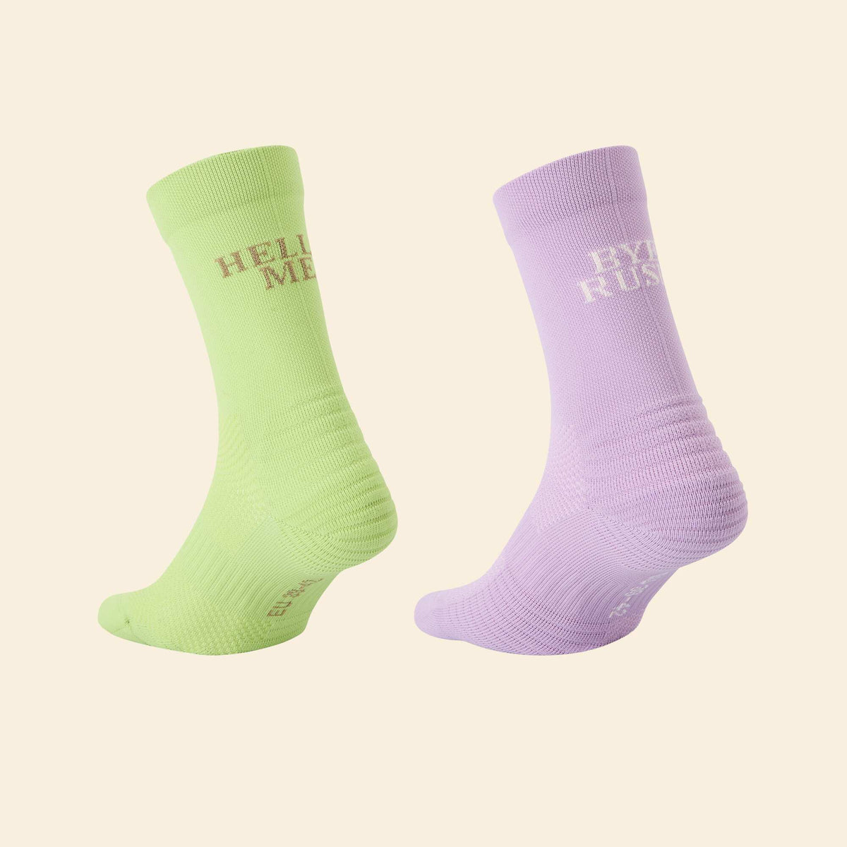 Pack of 2 high-cut socks PURPLE
