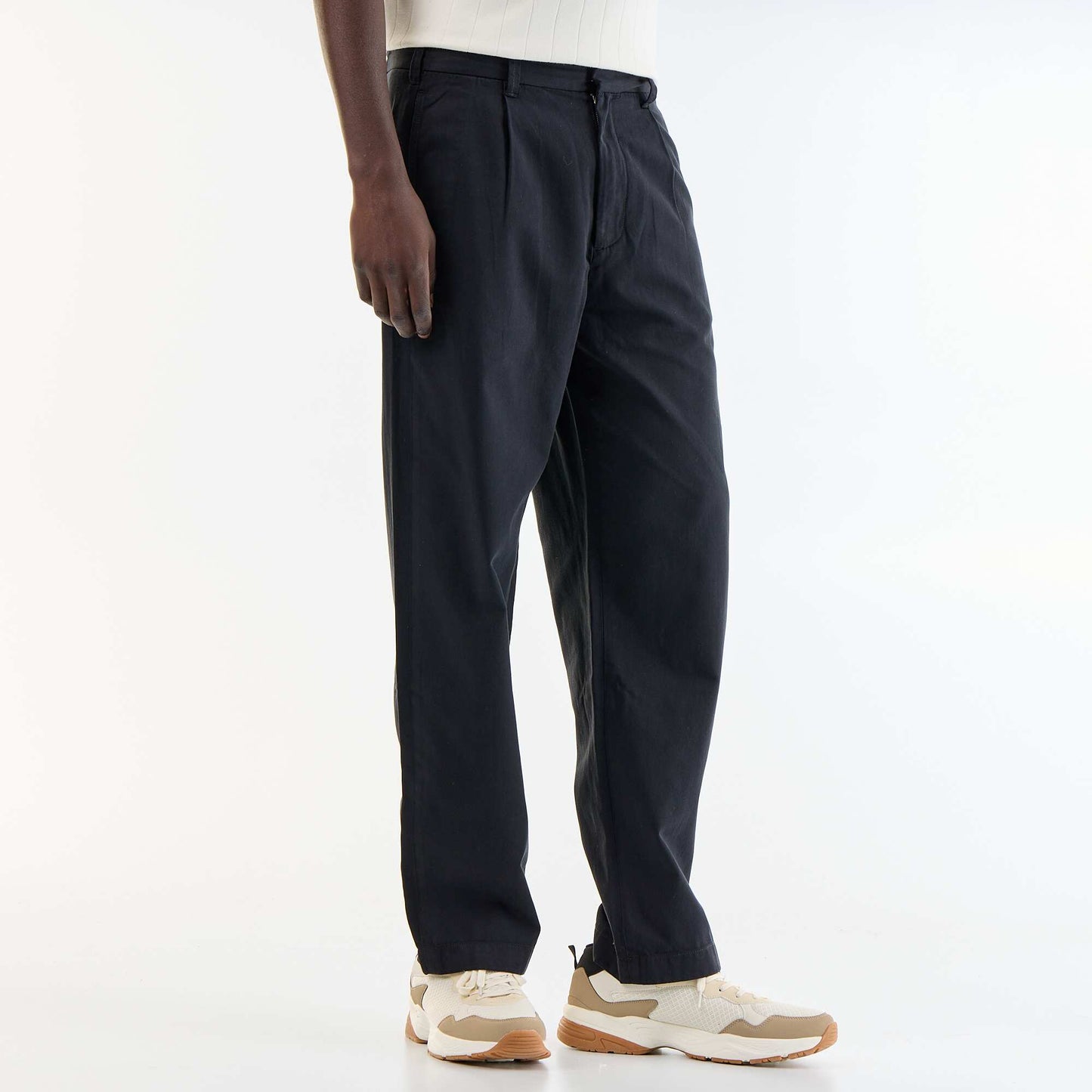 Soft-touch trousers BLACK