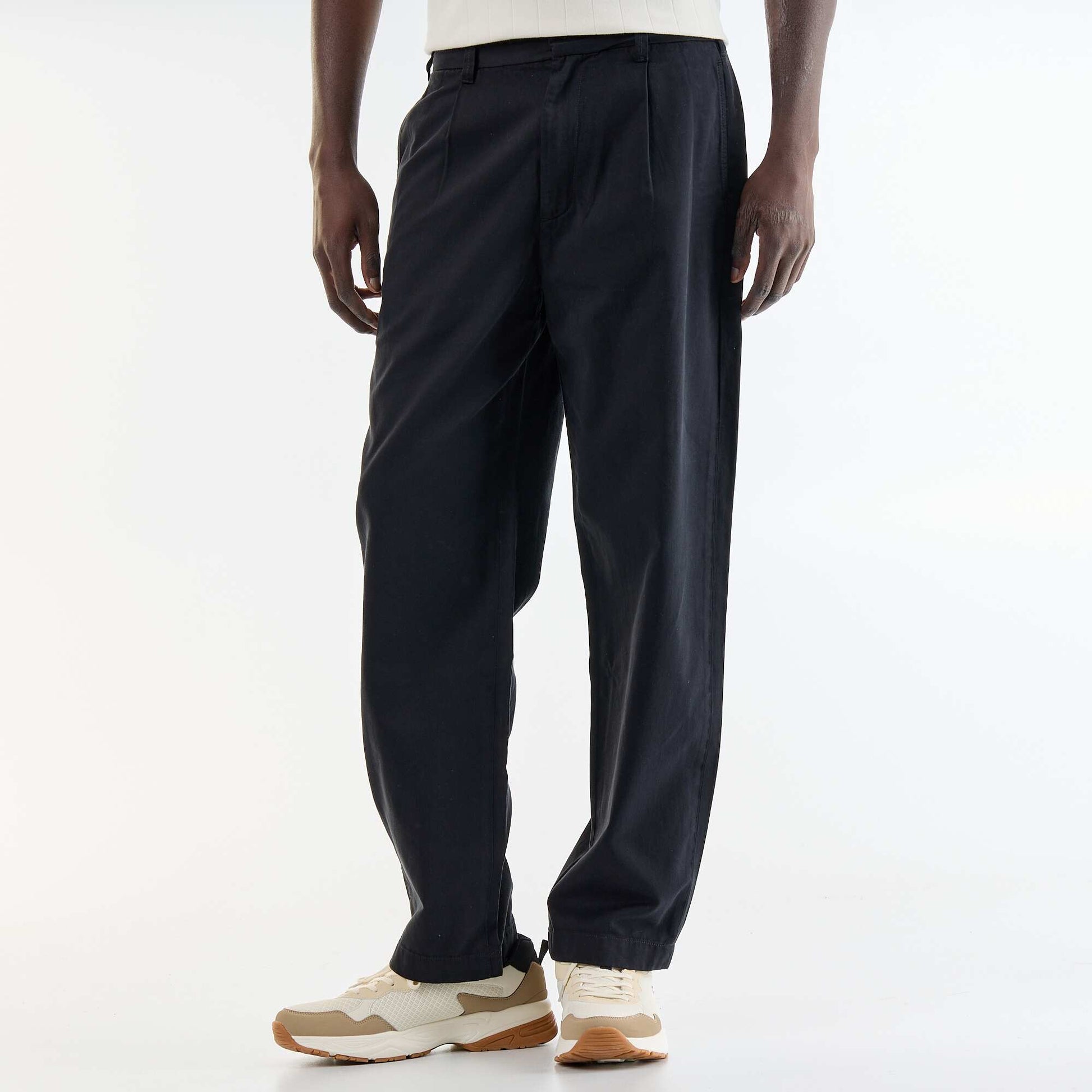 Soft-touch trousers BLACK