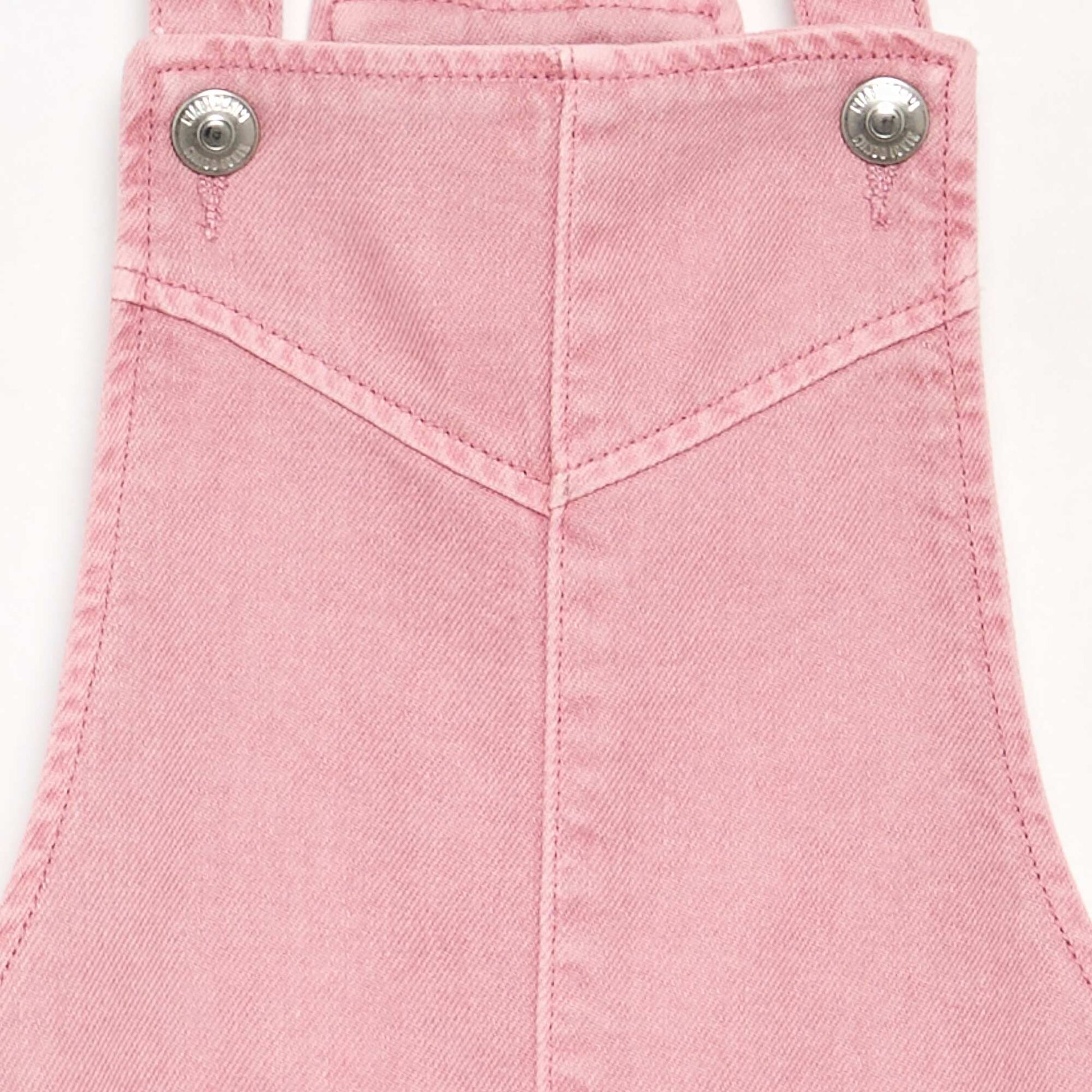 Solid Twill Pinafore Dress PINK