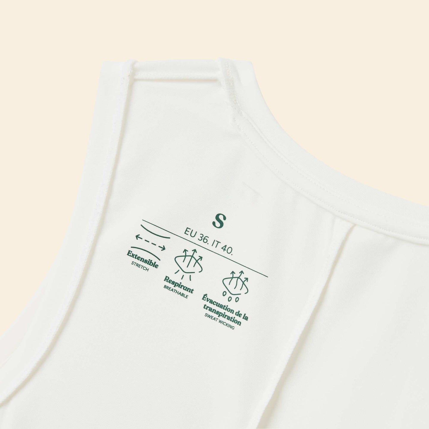 Flowing tank top with wide armholes WHITE