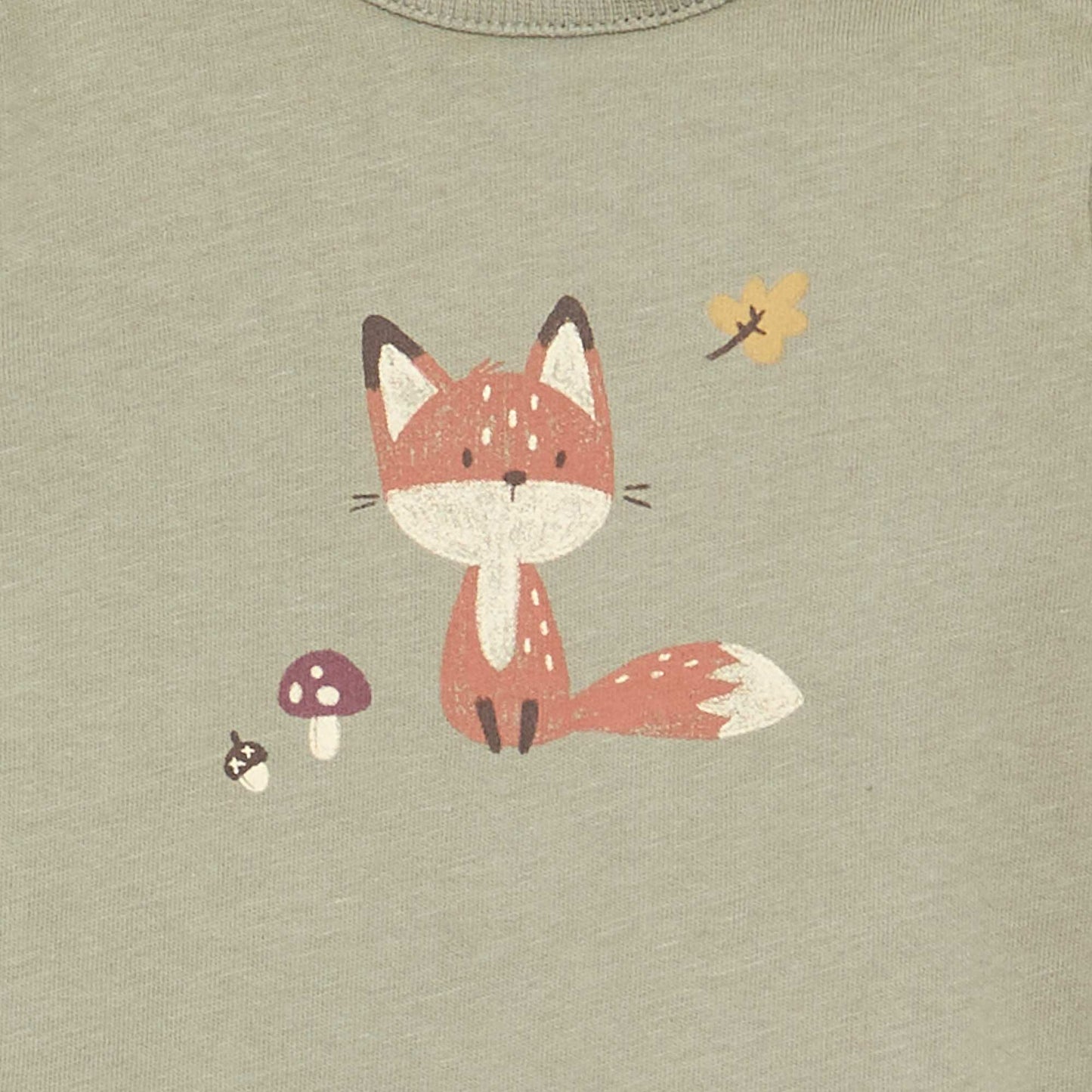 Printed long-sleeved T-shirt GREEN