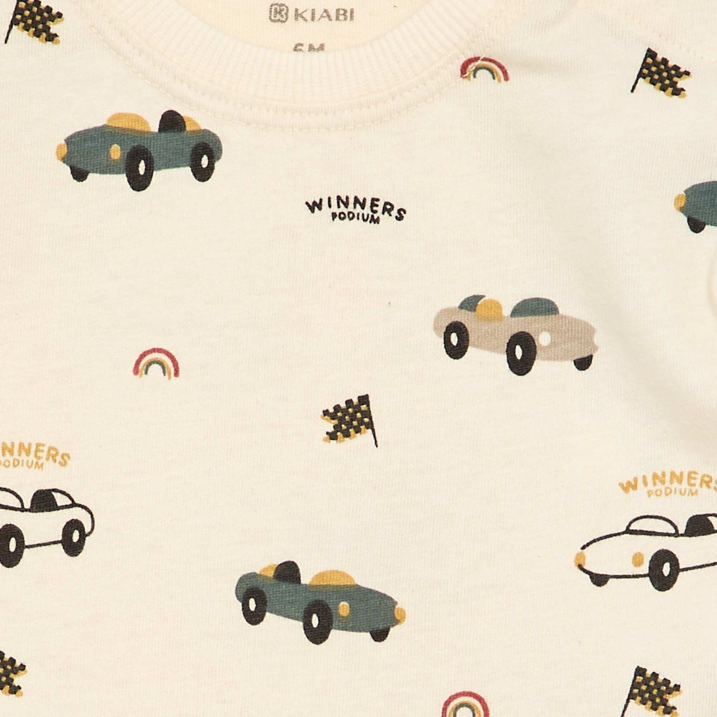 Printed long-sleeved T-shirt WHITE