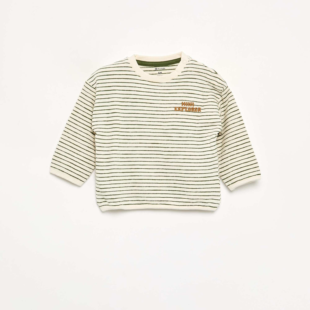 Striped long-sleeved T-shirt GREEN