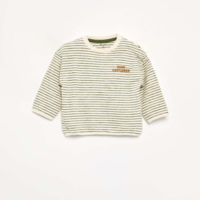 Striped long-sleeved T-shirt GREEN