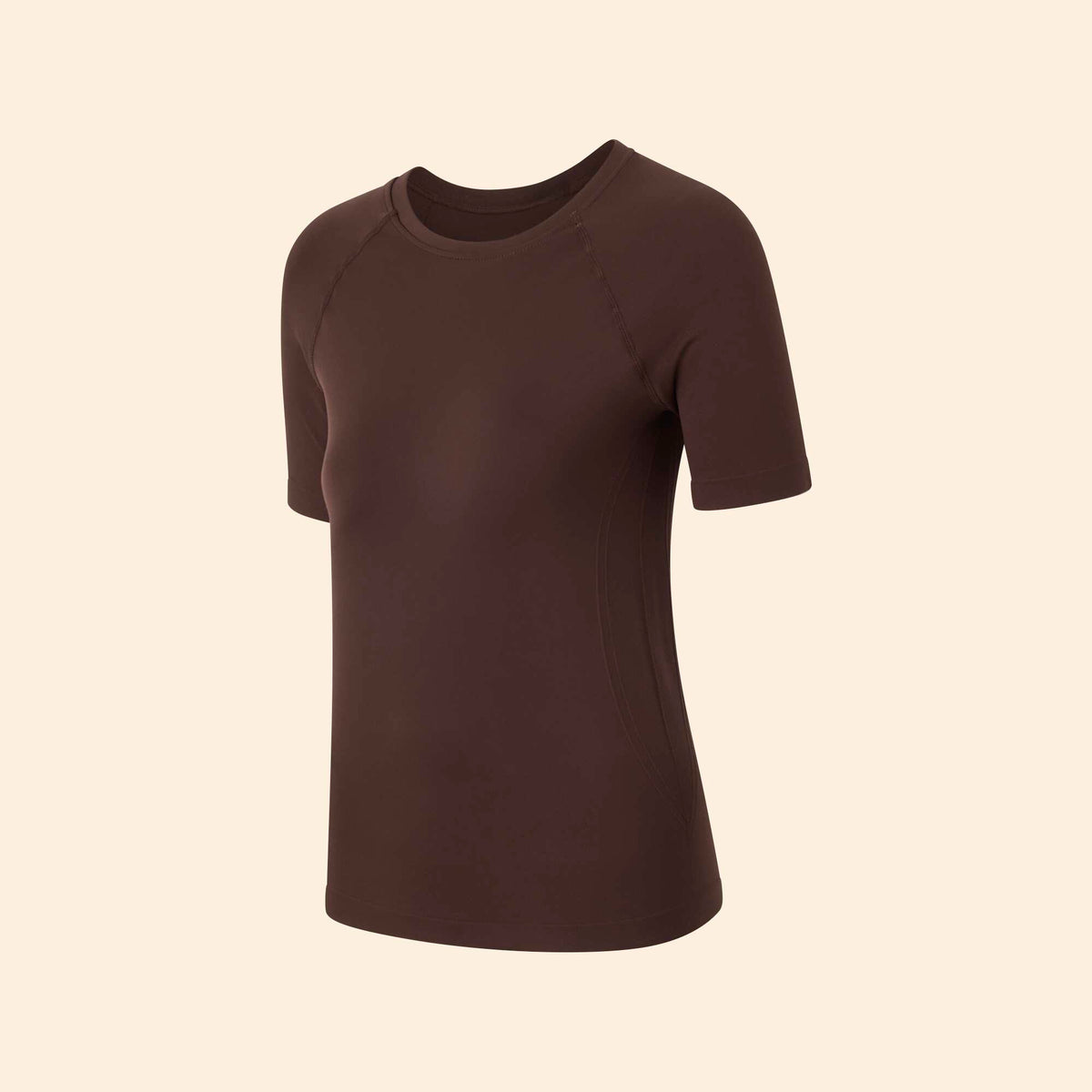 Second-skin effect sports t-shirt BROWN
