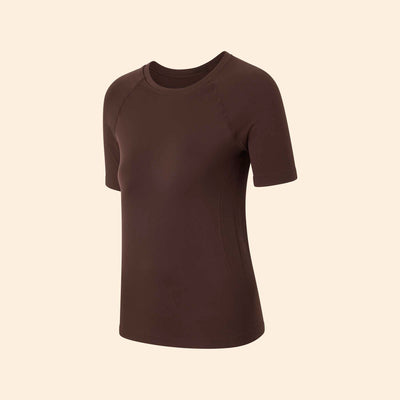Second-skin effect sports t-shirt BROWN