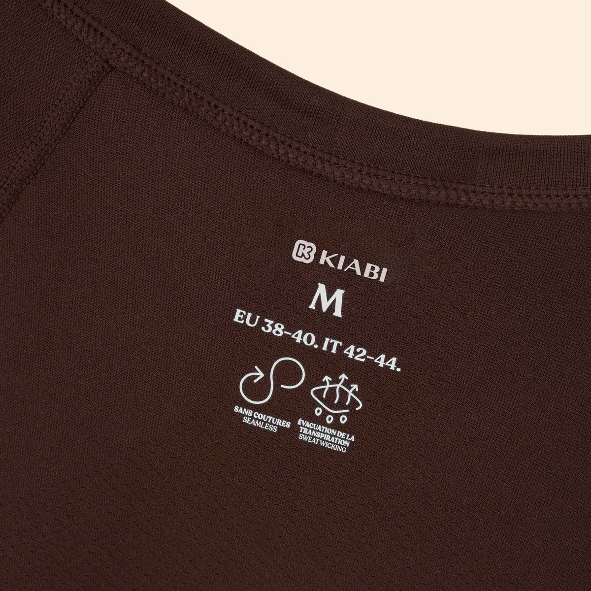 Second-skin effect sports t-shirt BROWN