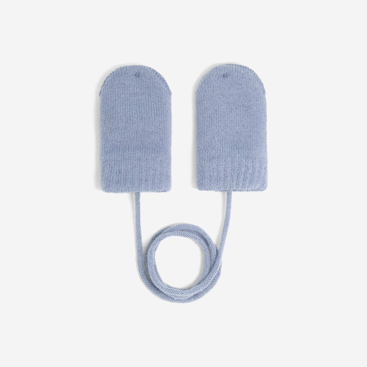 Pair of mittens with a cord BLUE