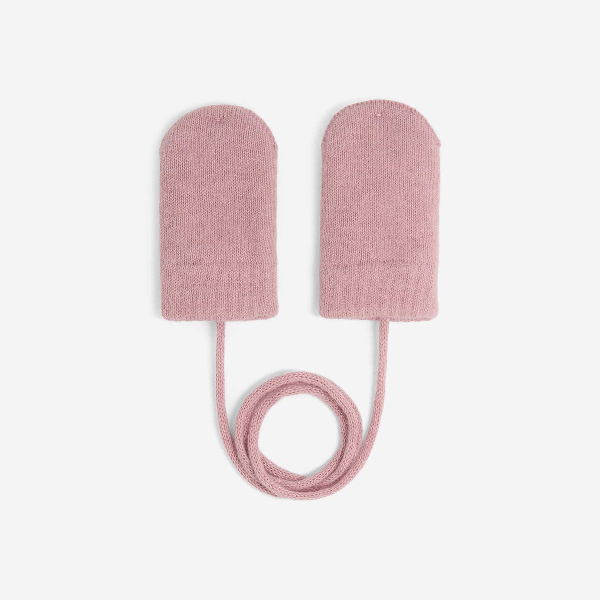 Pair of mittens with a cord PINK