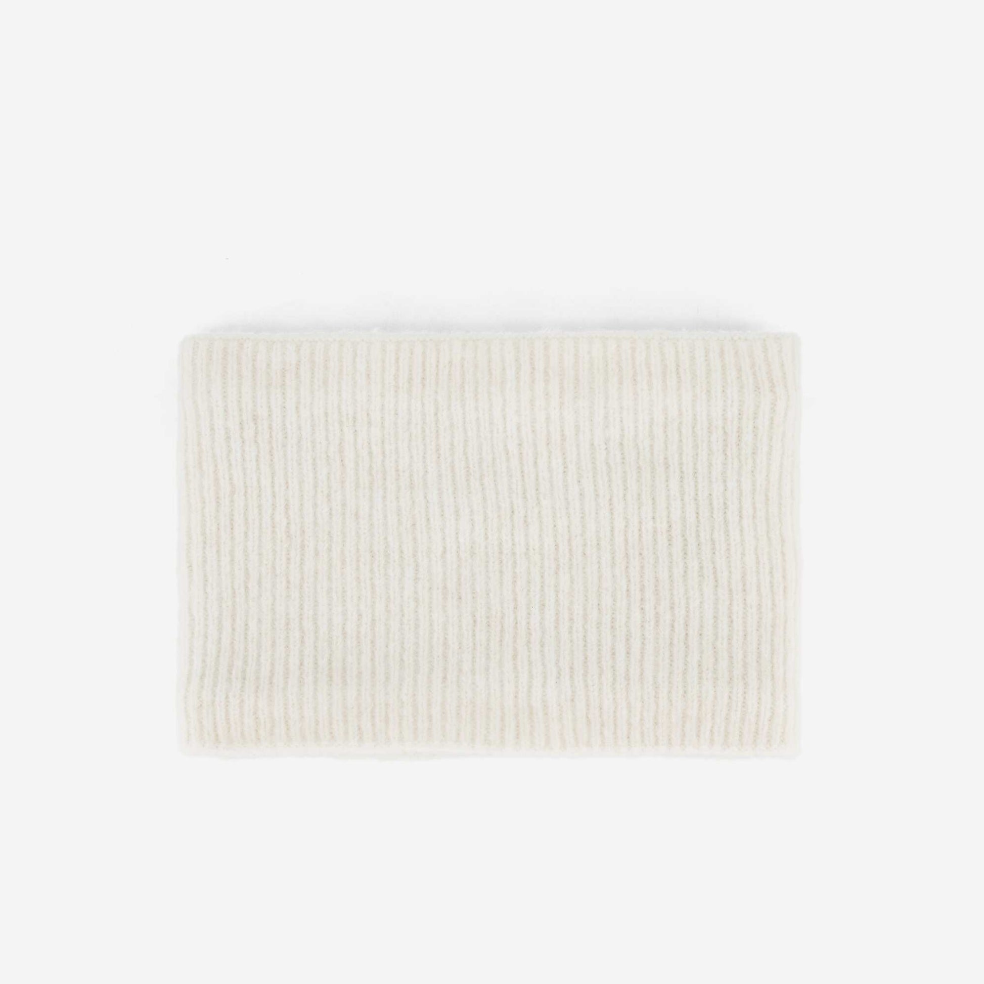 Fleece-Lined Knitted Neck Warmer BEIGE