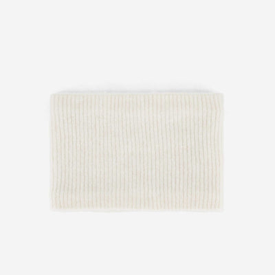 Fleece-Lined Knitted Neck Warmer BEIGE