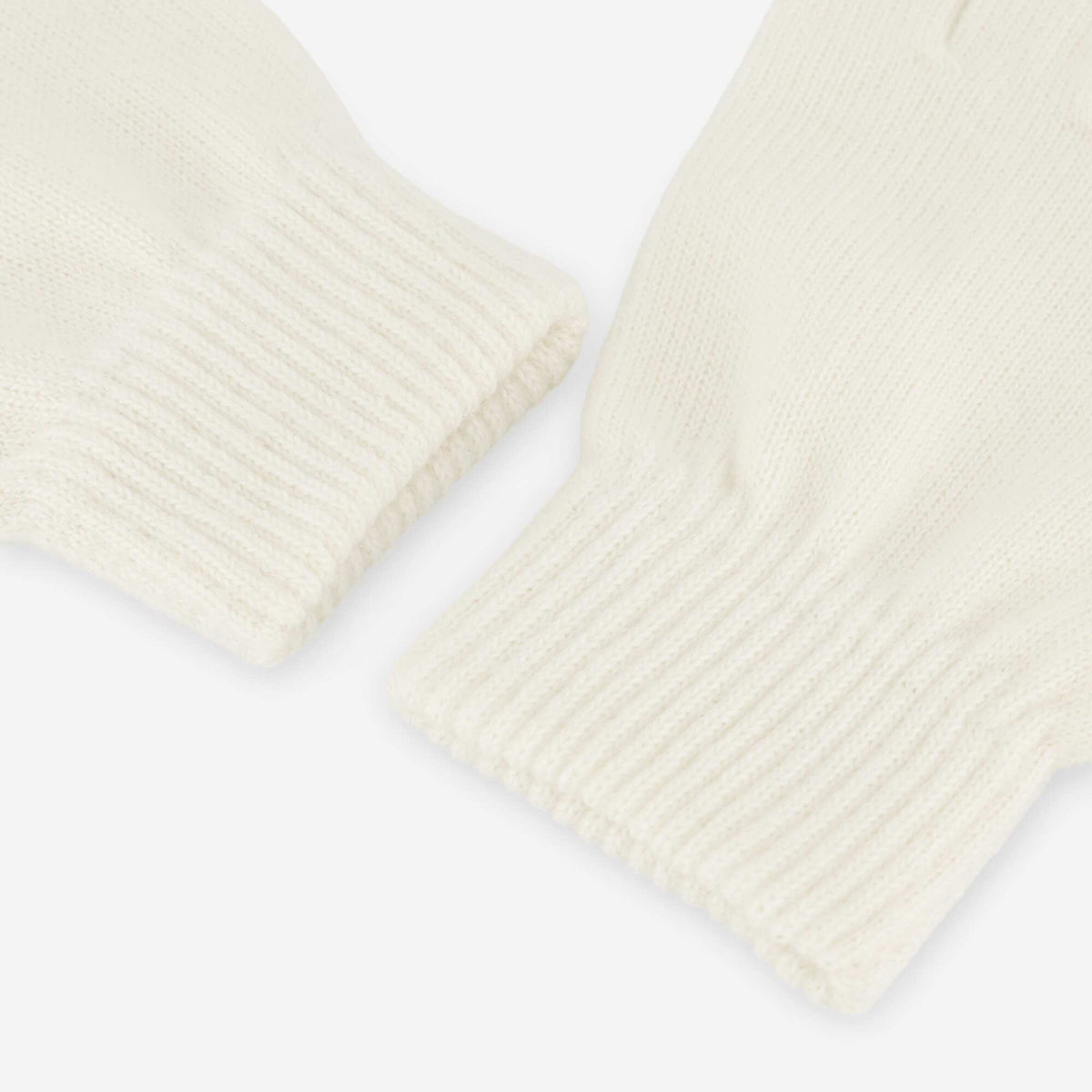 Pack of 2 pairs of knitted gloves BEIGE
