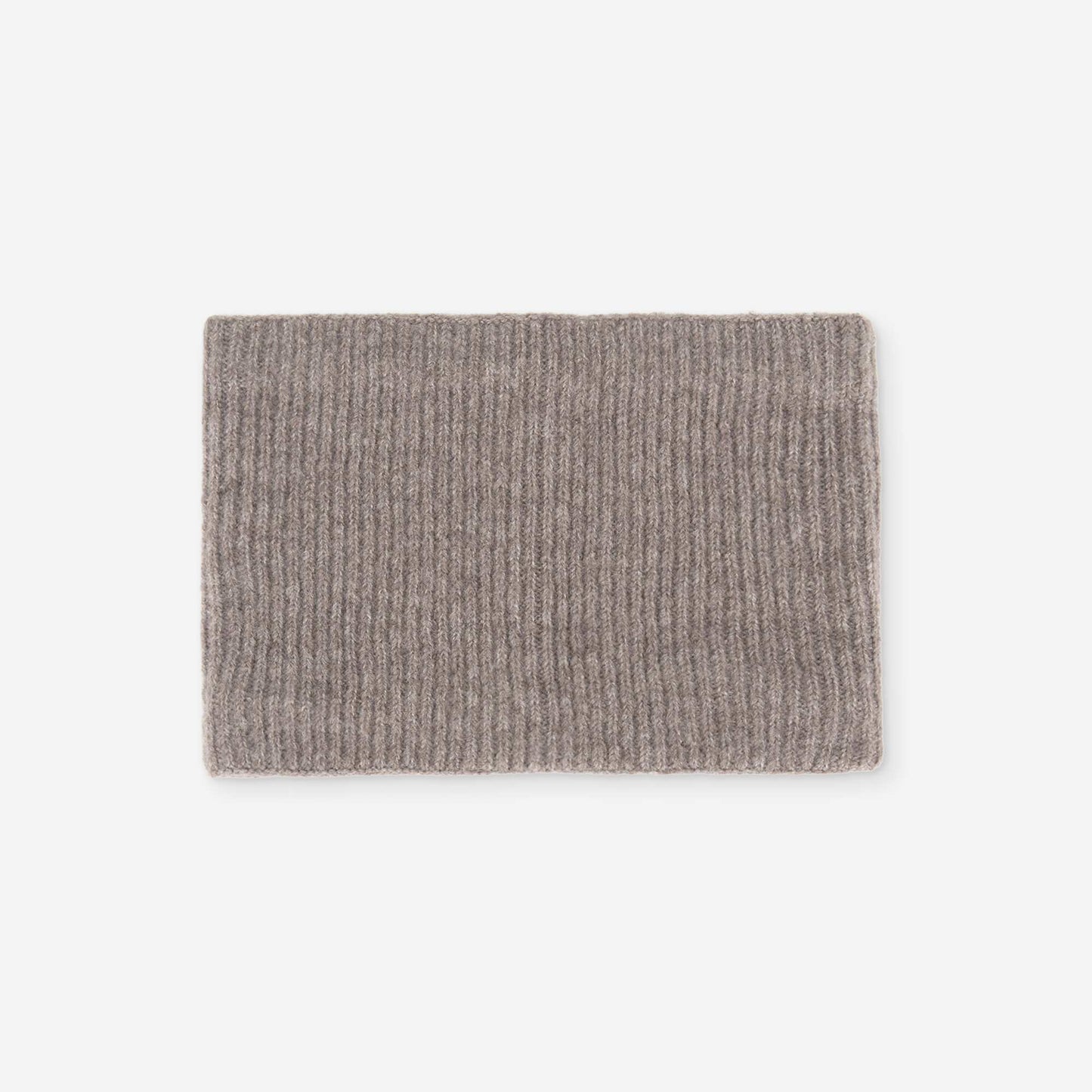 Ribbed knit neck warmer BEIGE