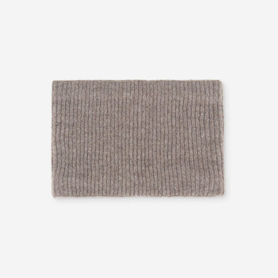 Ribbed knit neck warmer BEIGE
