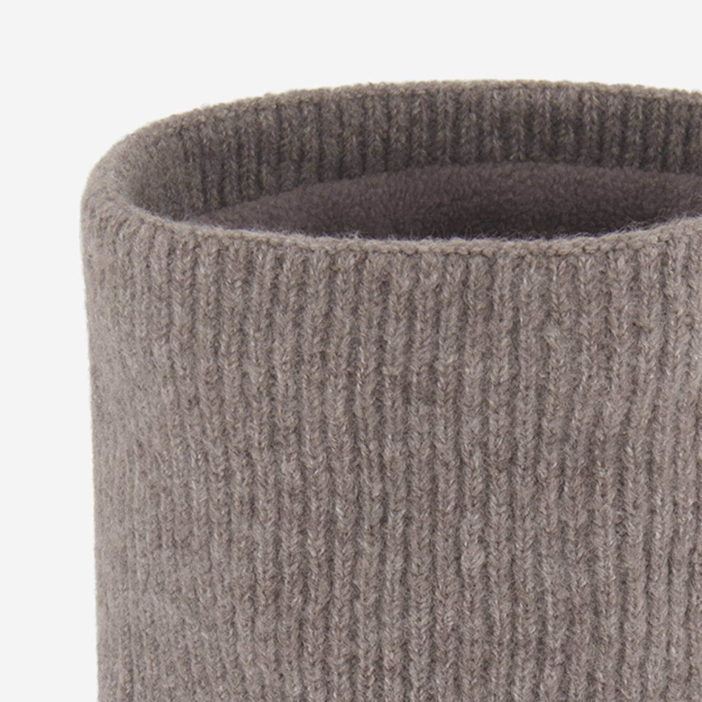 Ribbed knit neck warmer BEIGE