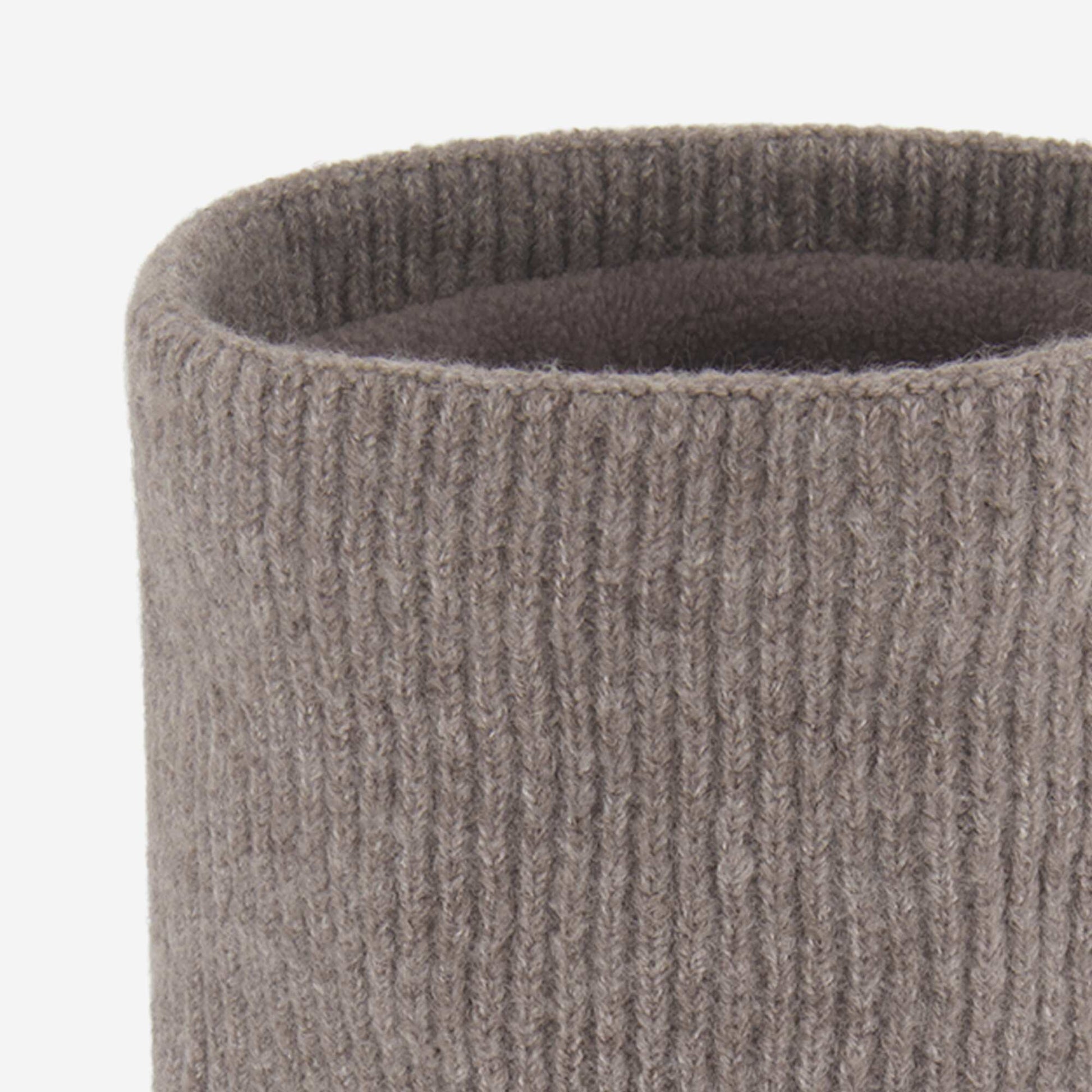 Ribbed knit neck warmer BEIGE