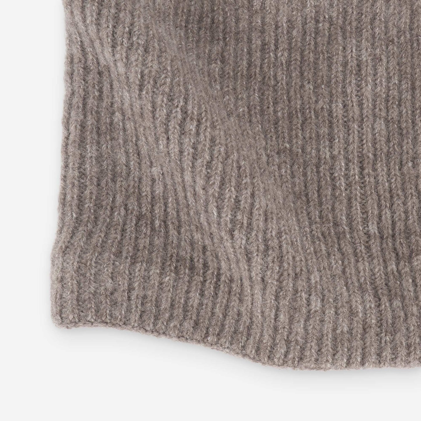 Ribbed knit neck warmer BEIGE