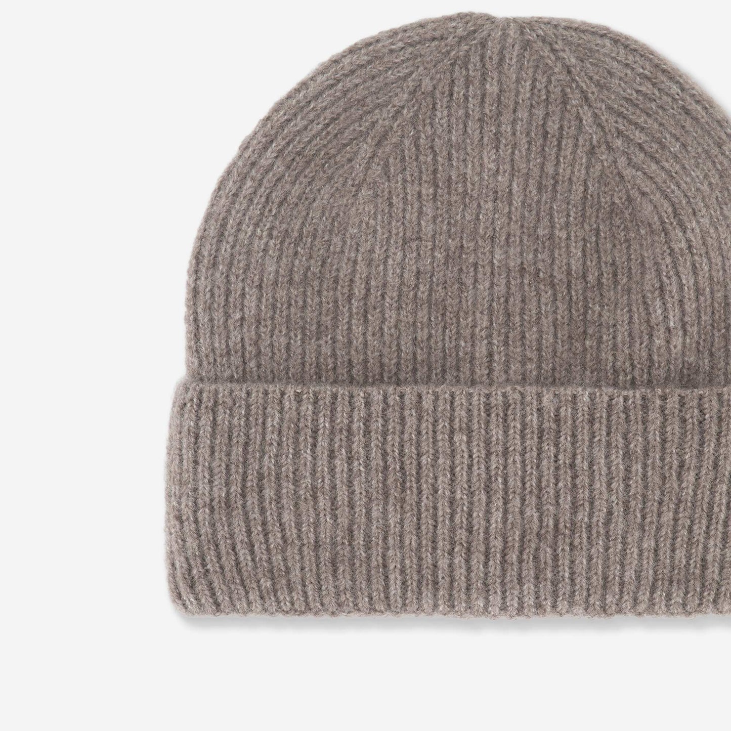 Solid Ribbed Knit Beanie BEIGE