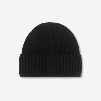 Solid Beanie with Cuff BLACK