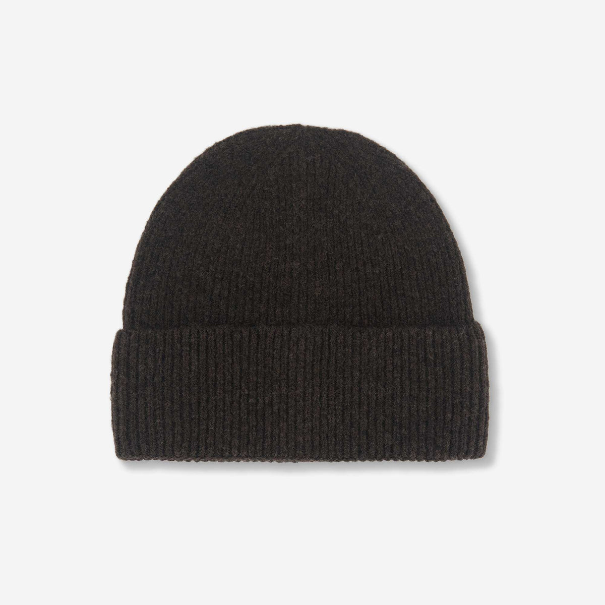 Solid Beanie with Cuff BROWN