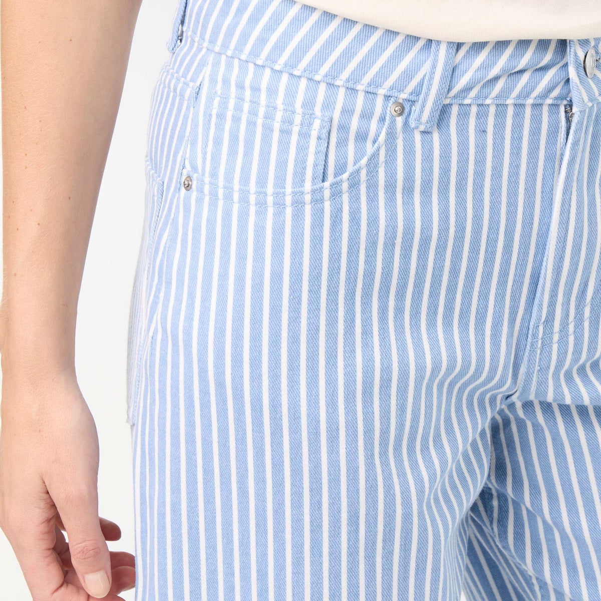 High-waisted balloon-leg trousers BLUE