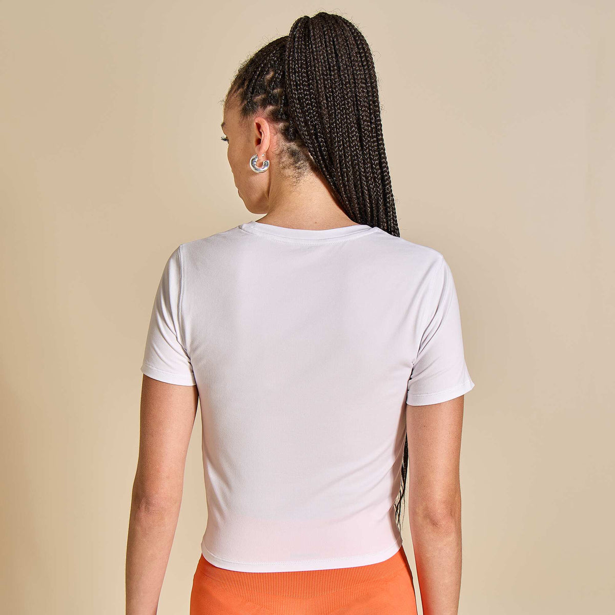 Ruched Sports T-shirt WHITE