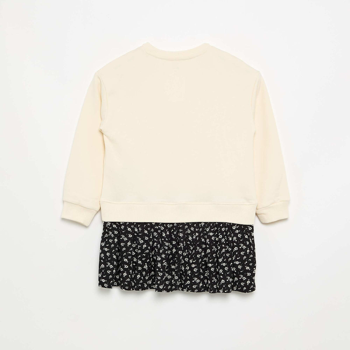 2-in-1 Dress with Sweatshirt Top WHITE