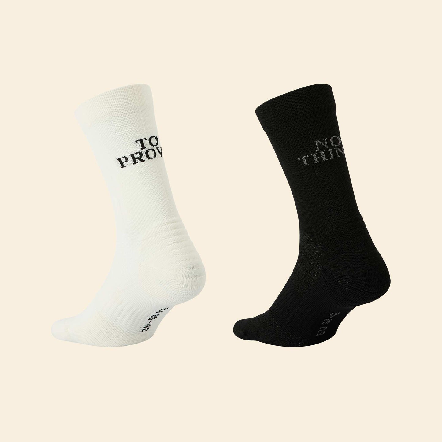 Pack of 2 socks with lettering BLACK