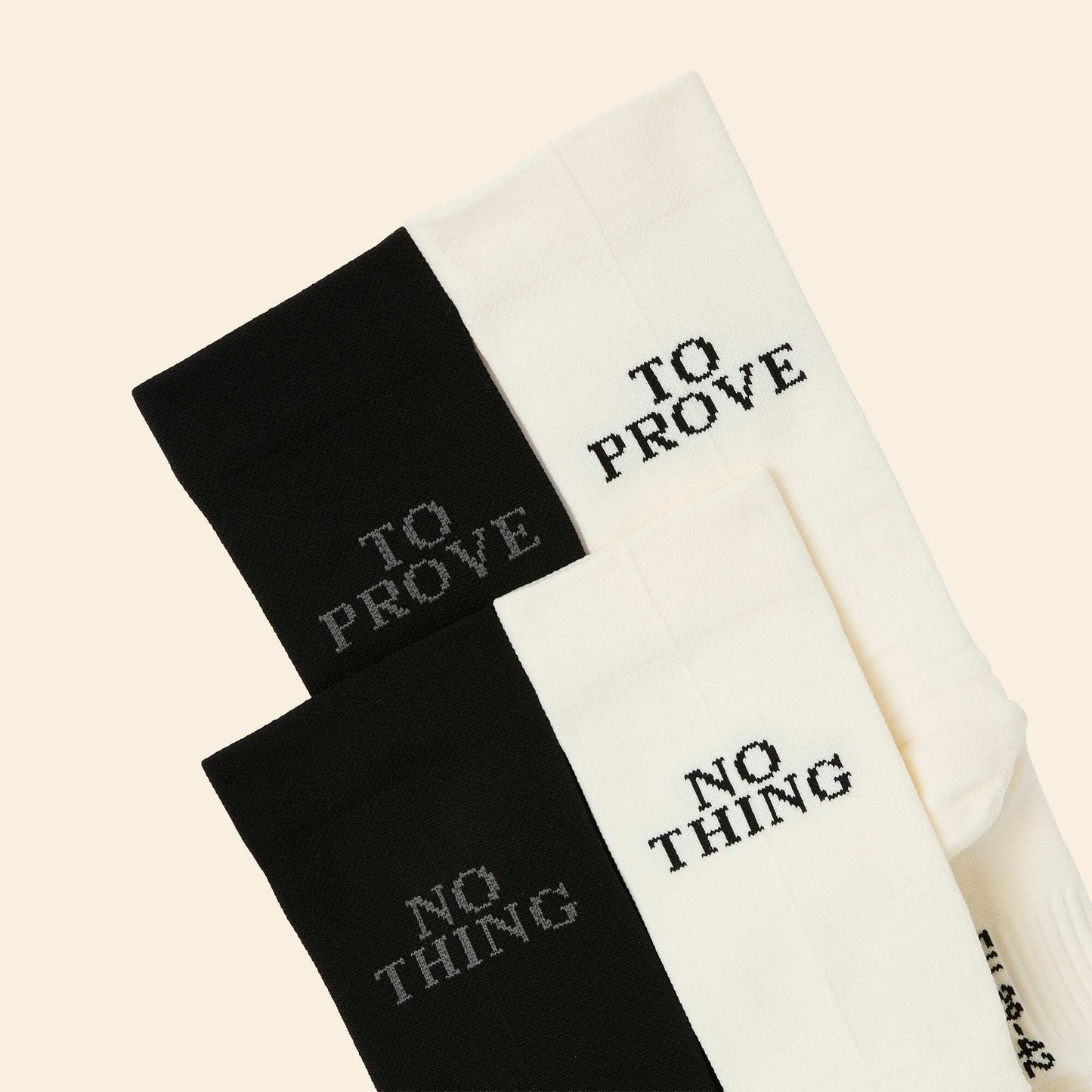 Pack of 2 socks with lettering BLACK