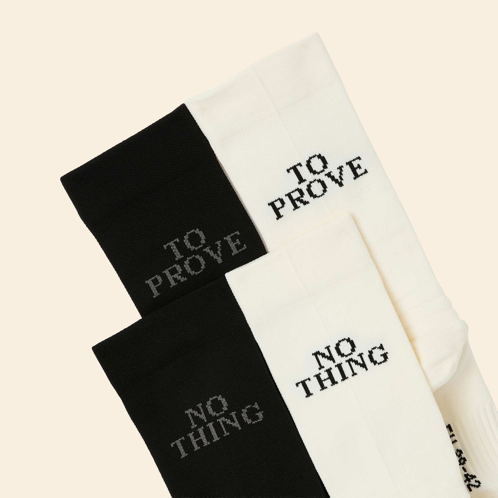 Pack of 2 socks with lettering BLACK
