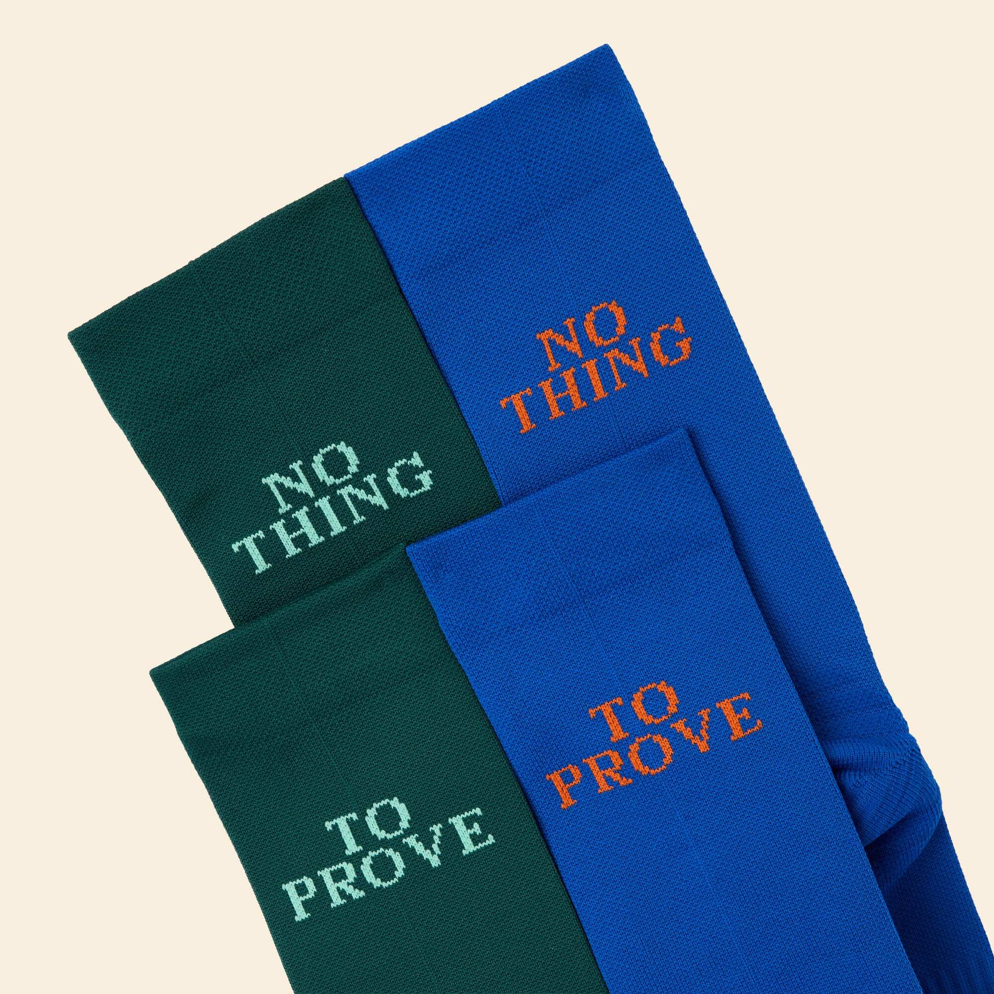 Pack of 2 socks with lettering GREEN