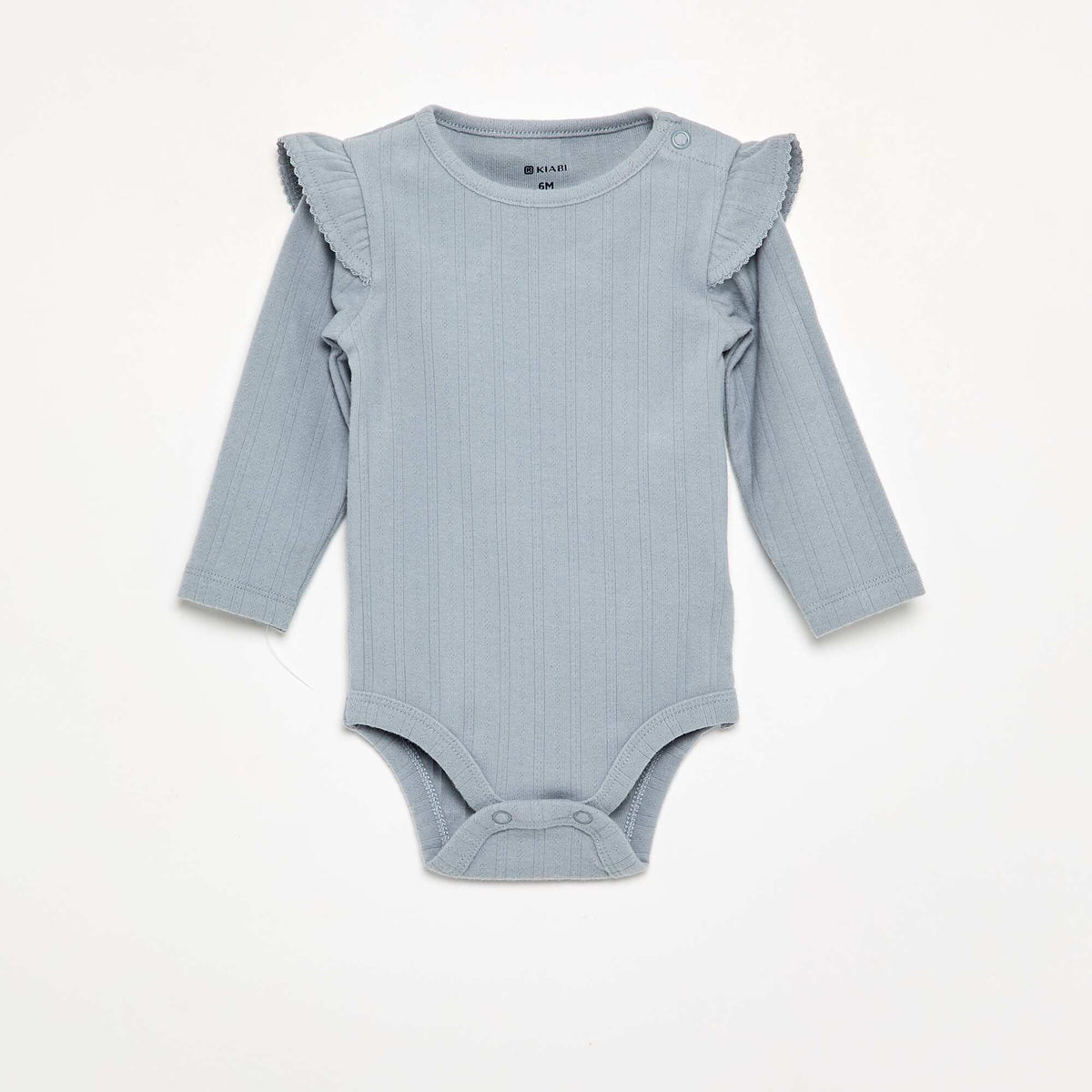 Patterned Bodysuits with Frilled Collar BEIGE