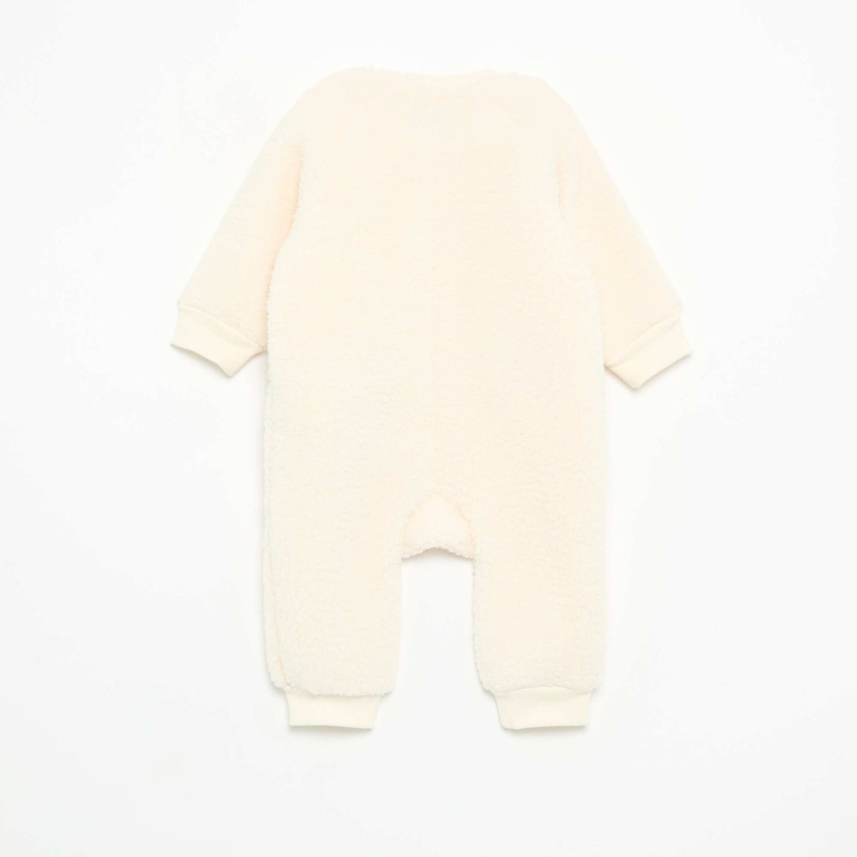 Ultra-Warm Brushed Fleece Baby Sleepsuit WHITE