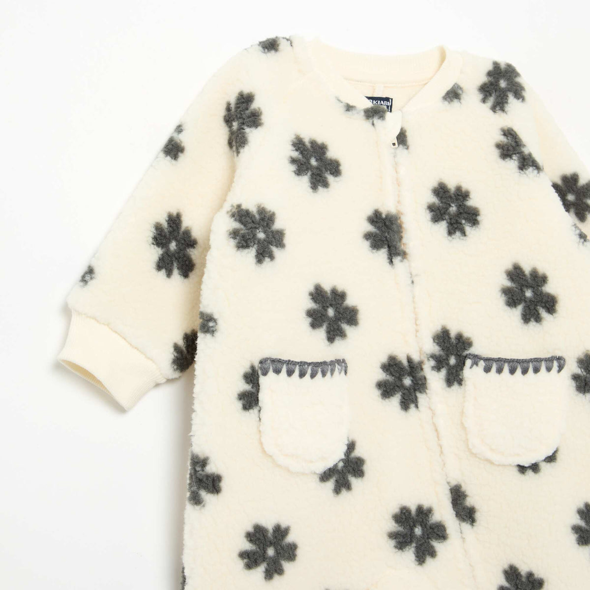 Ultra-Warm Fleece Baby Sleepsuit WHITE