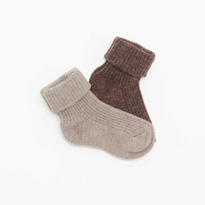 Adorable 2-Pack of Newborn Socks BROWN