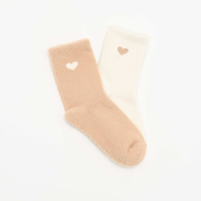 2-pack of Fun Patterned Ankle Socks BEIGE