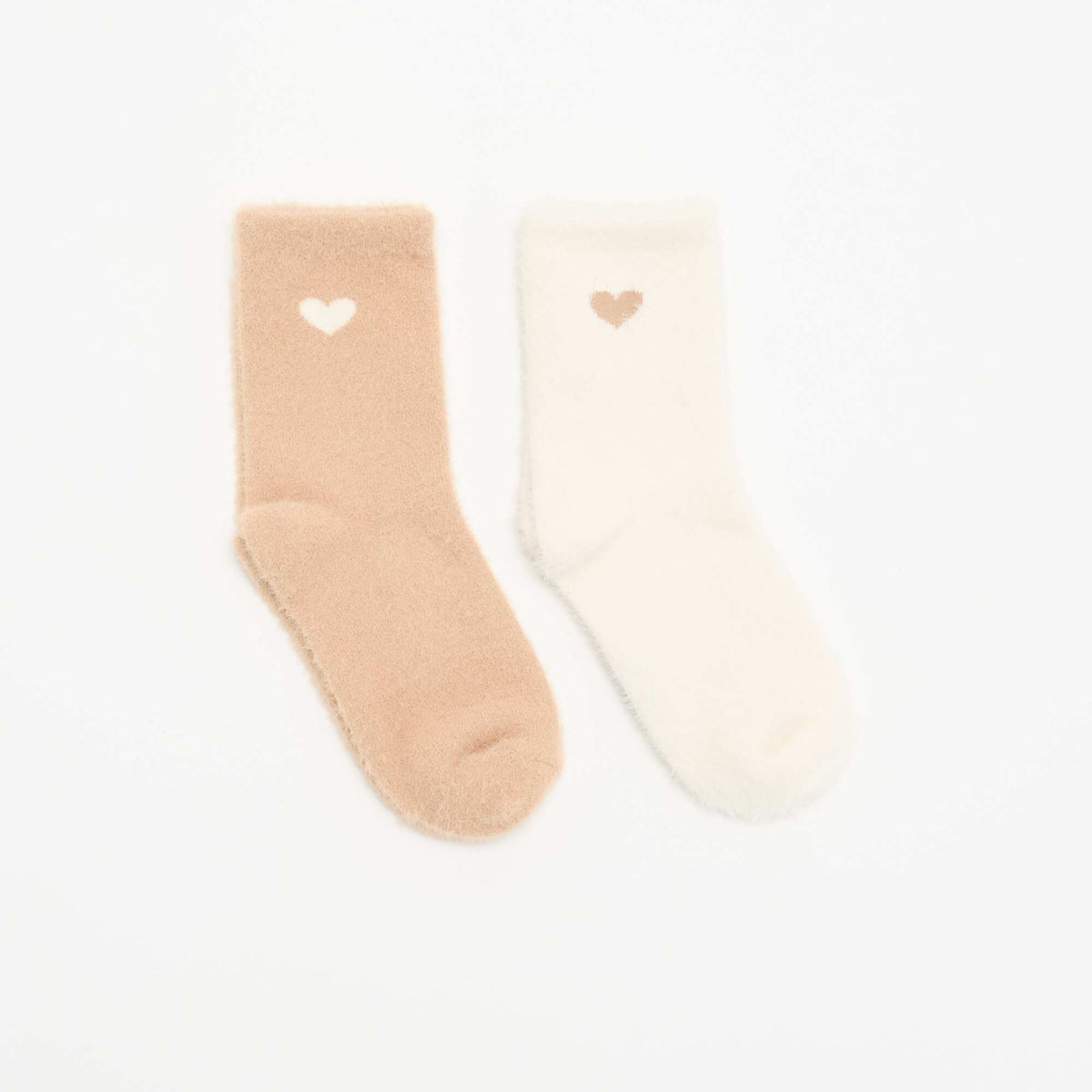 2-pack of Fun Patterned Ankle Socks BEIGE