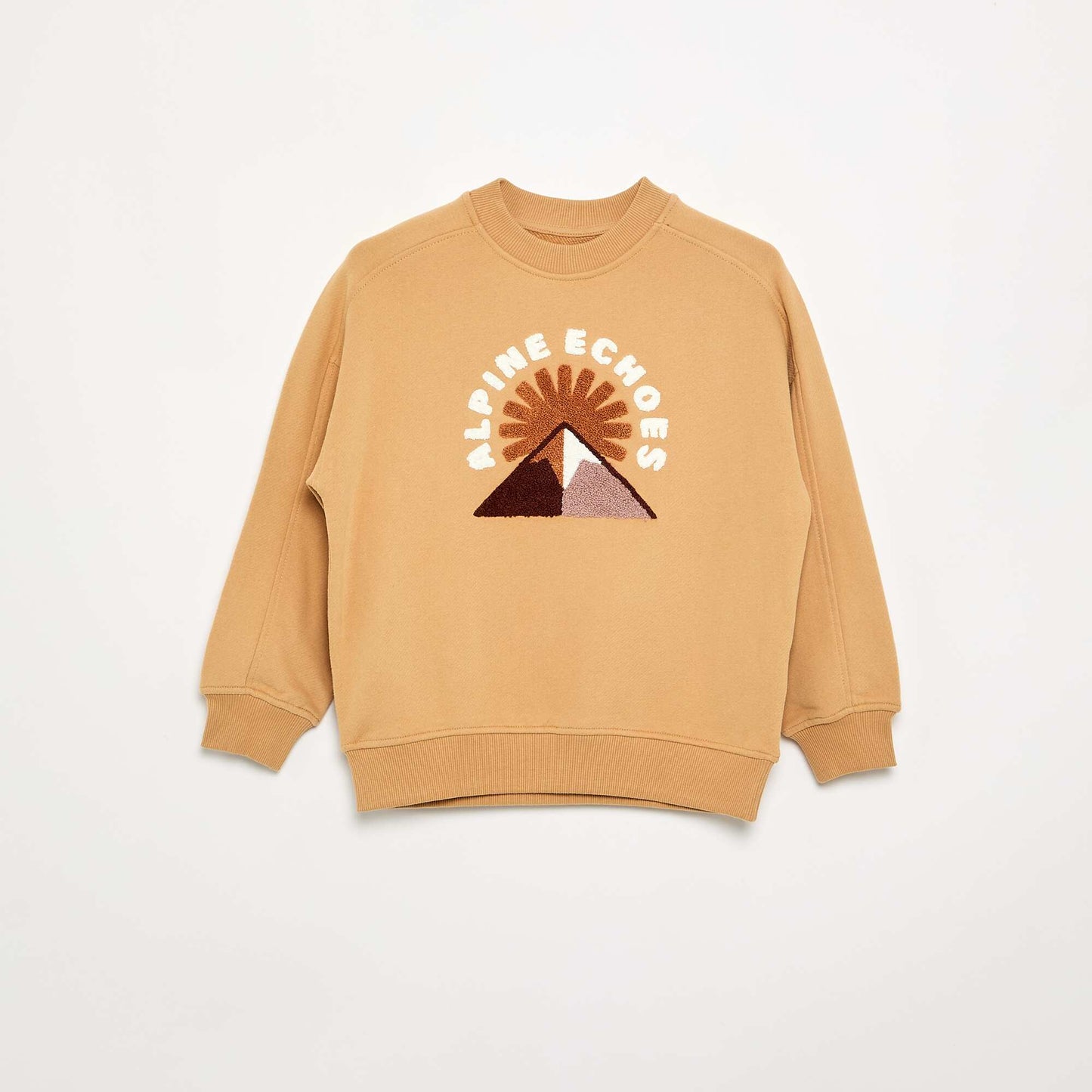 Printed Oversized Sweatshirt BEIGE