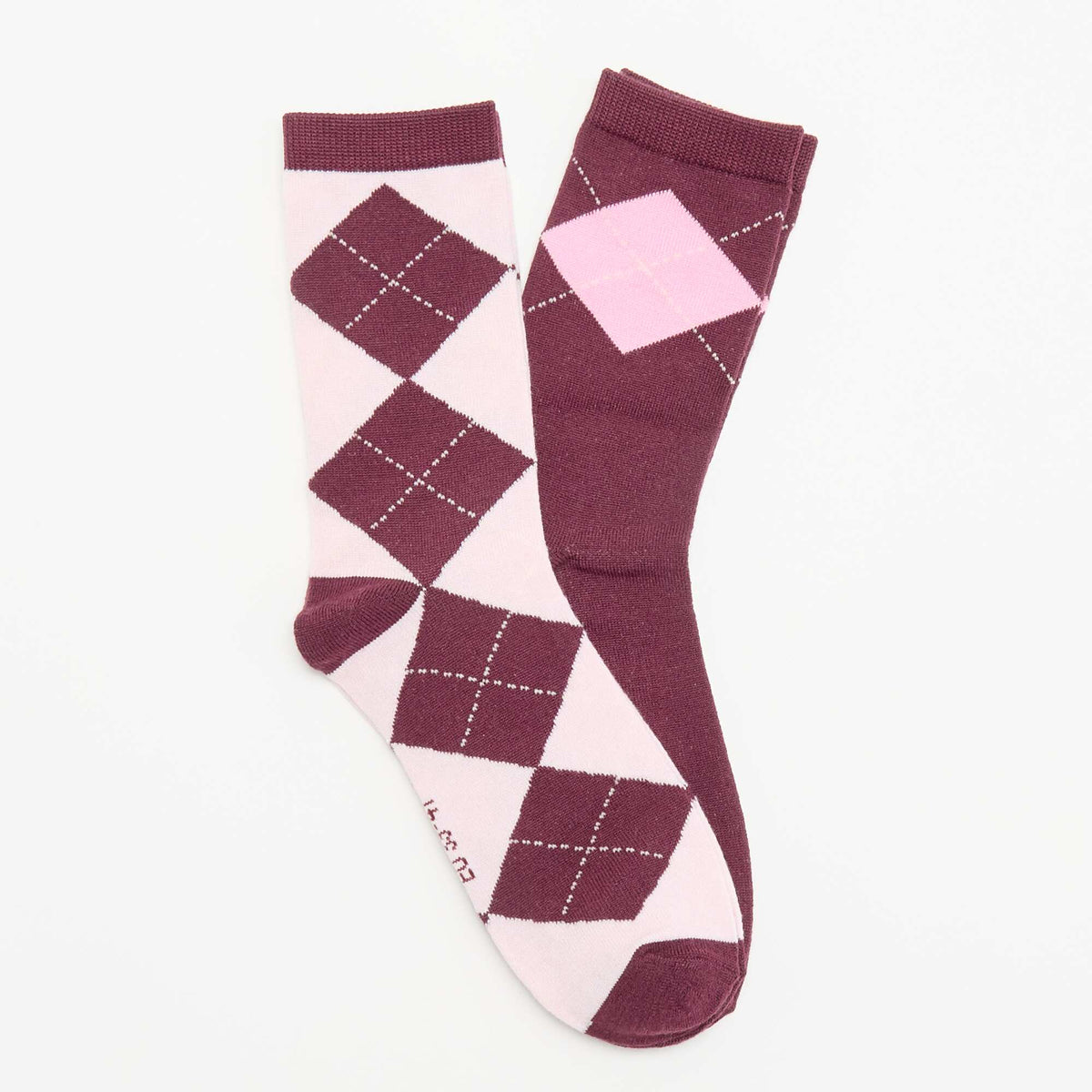 Pack of 2 Printed Ankle Socks PINK