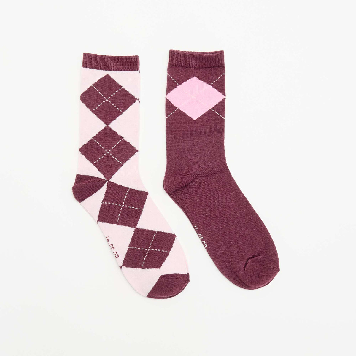 Pack of 2 Printed Ankle Socks PINK