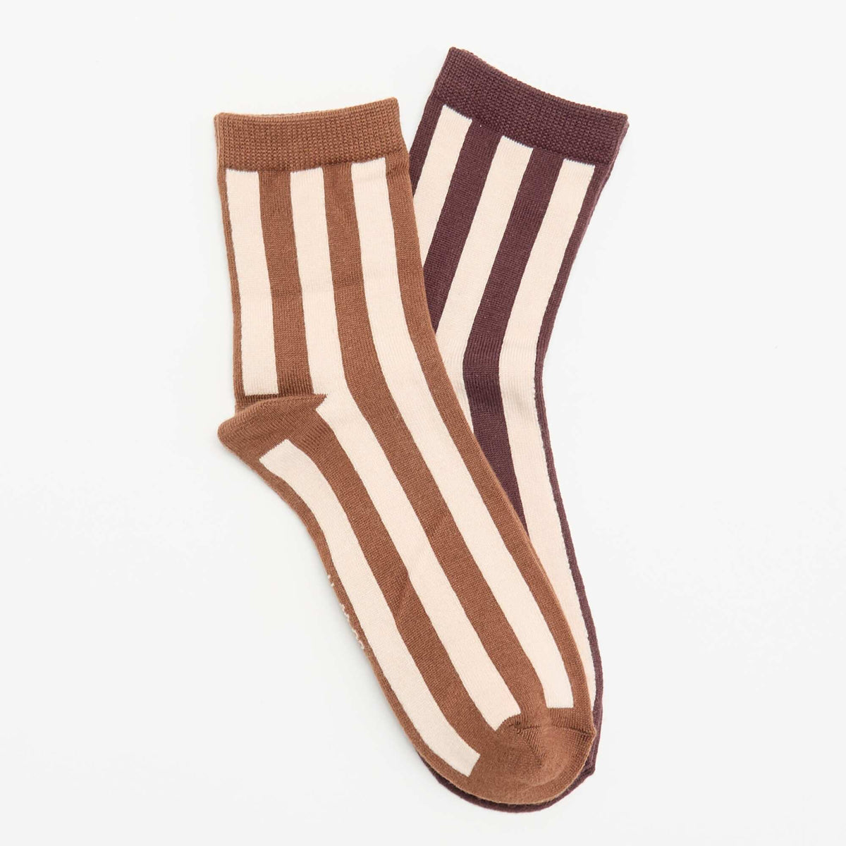 2-pack of printed ankle socks BROWN