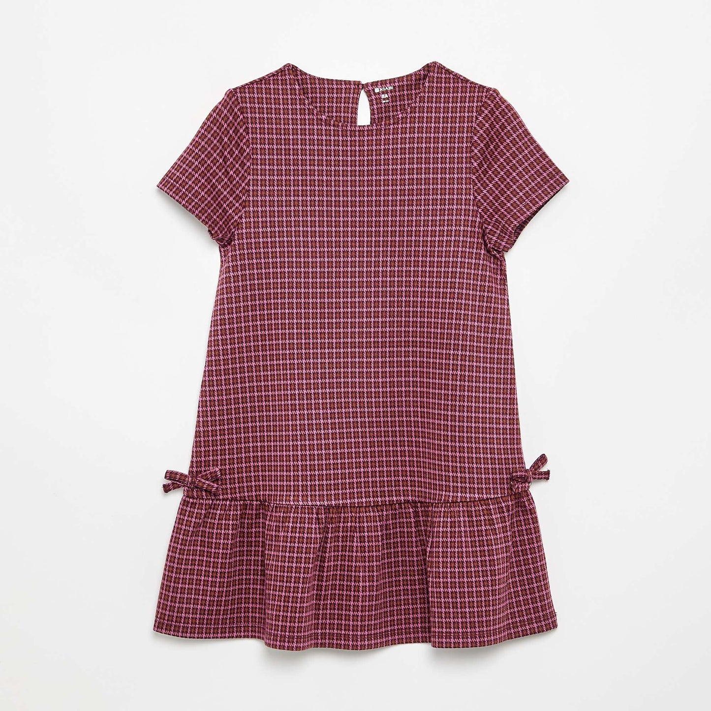Short-sleeved printed dress PINK
