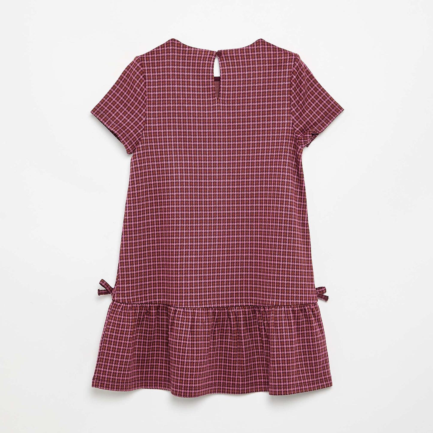 Short-sleeved printed dress PINK