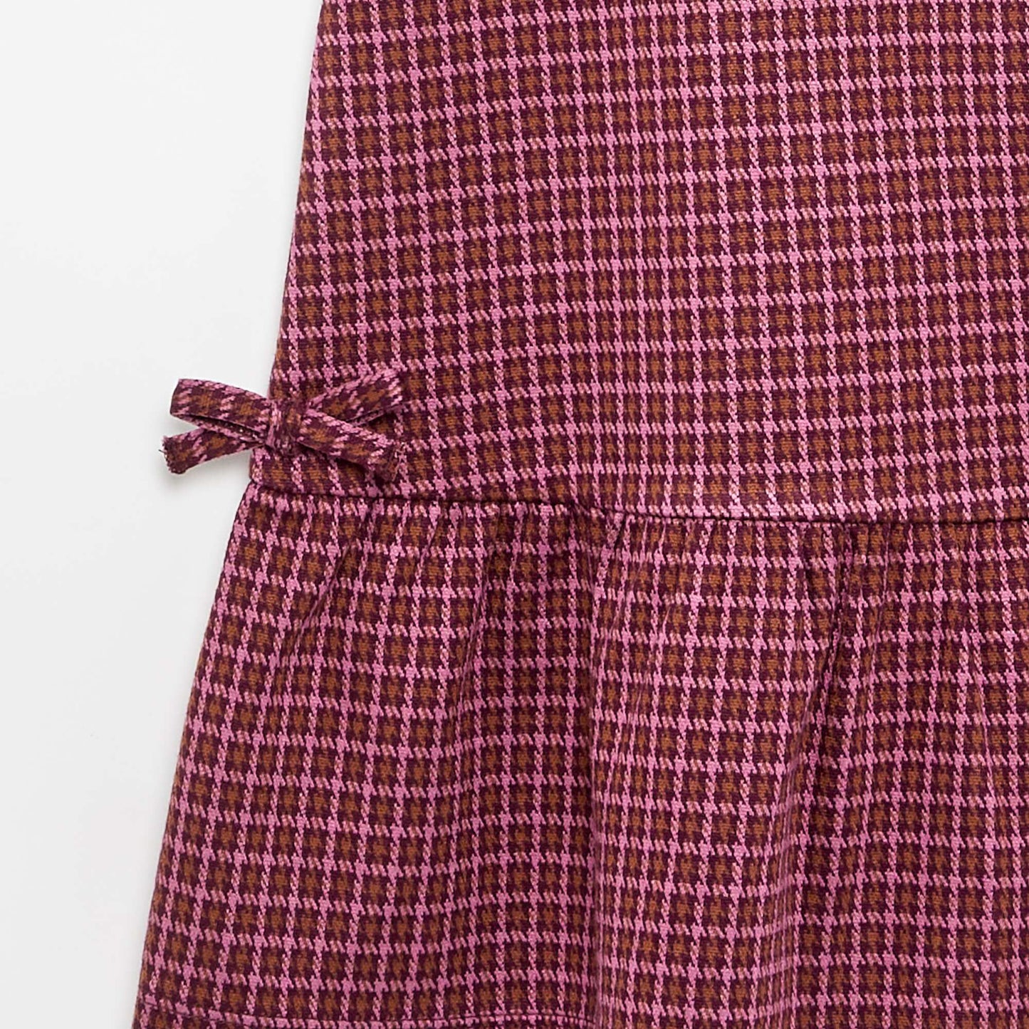Short-sleeved printed dress PINK