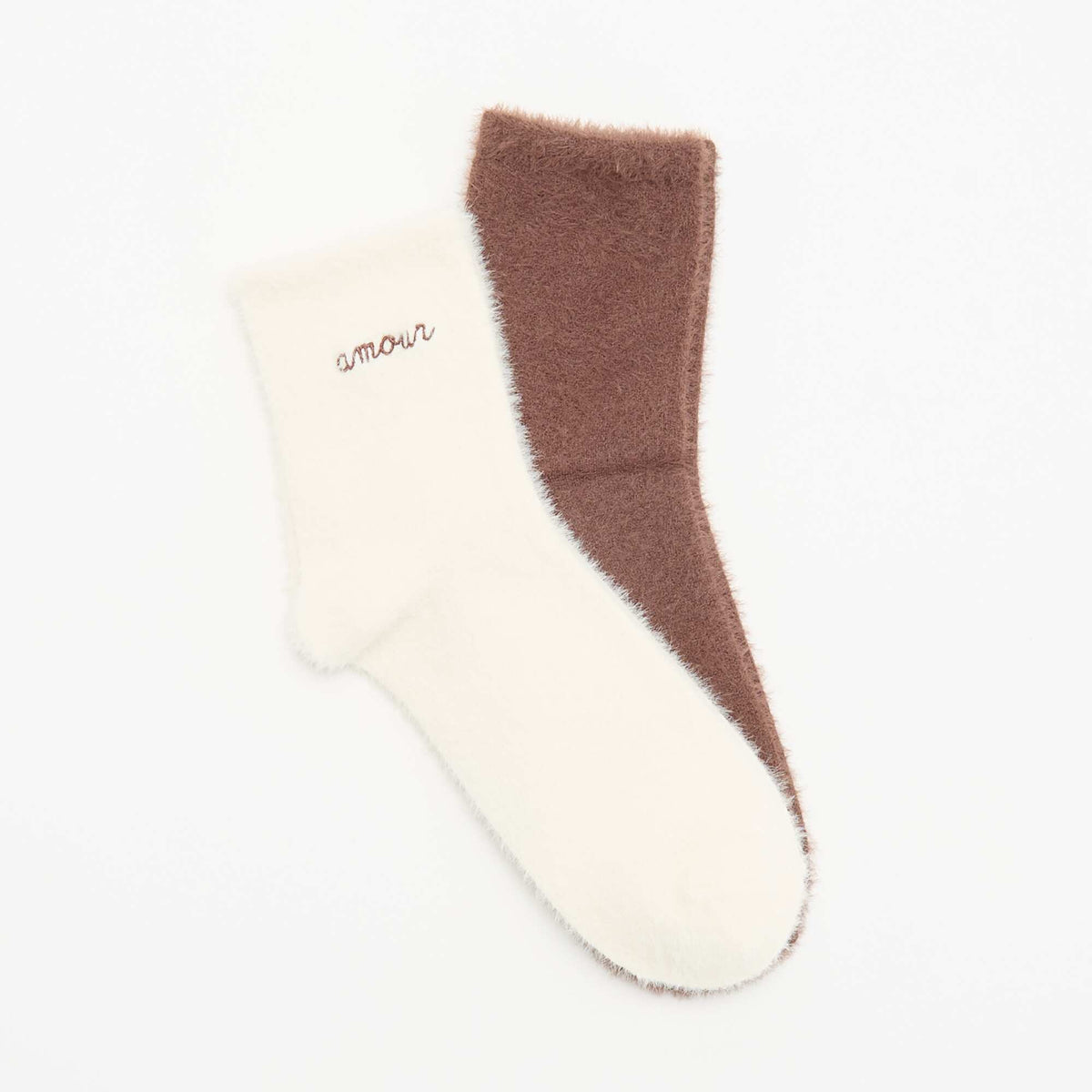 Pack of 2 pairs of ankle socks BEIGE
