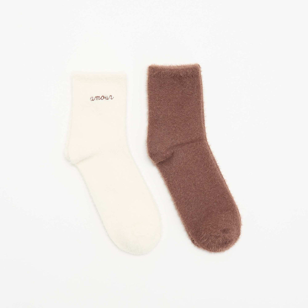 Pack of 2 pairs of ankle socks BEIGE
