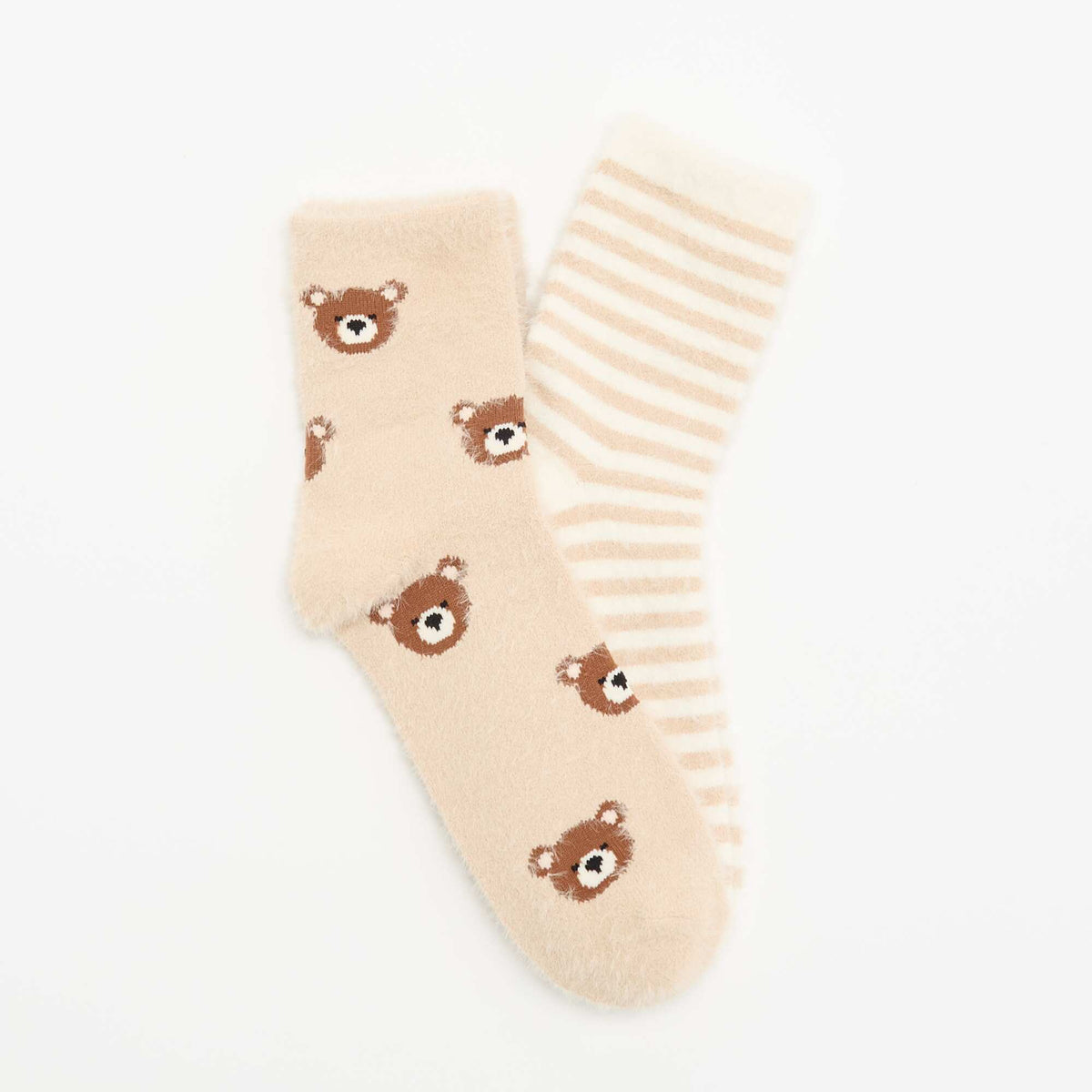 2-Pack of Ankle Socks BEIGE