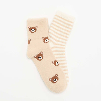 2-Pack of Ankle Socks BEIGE