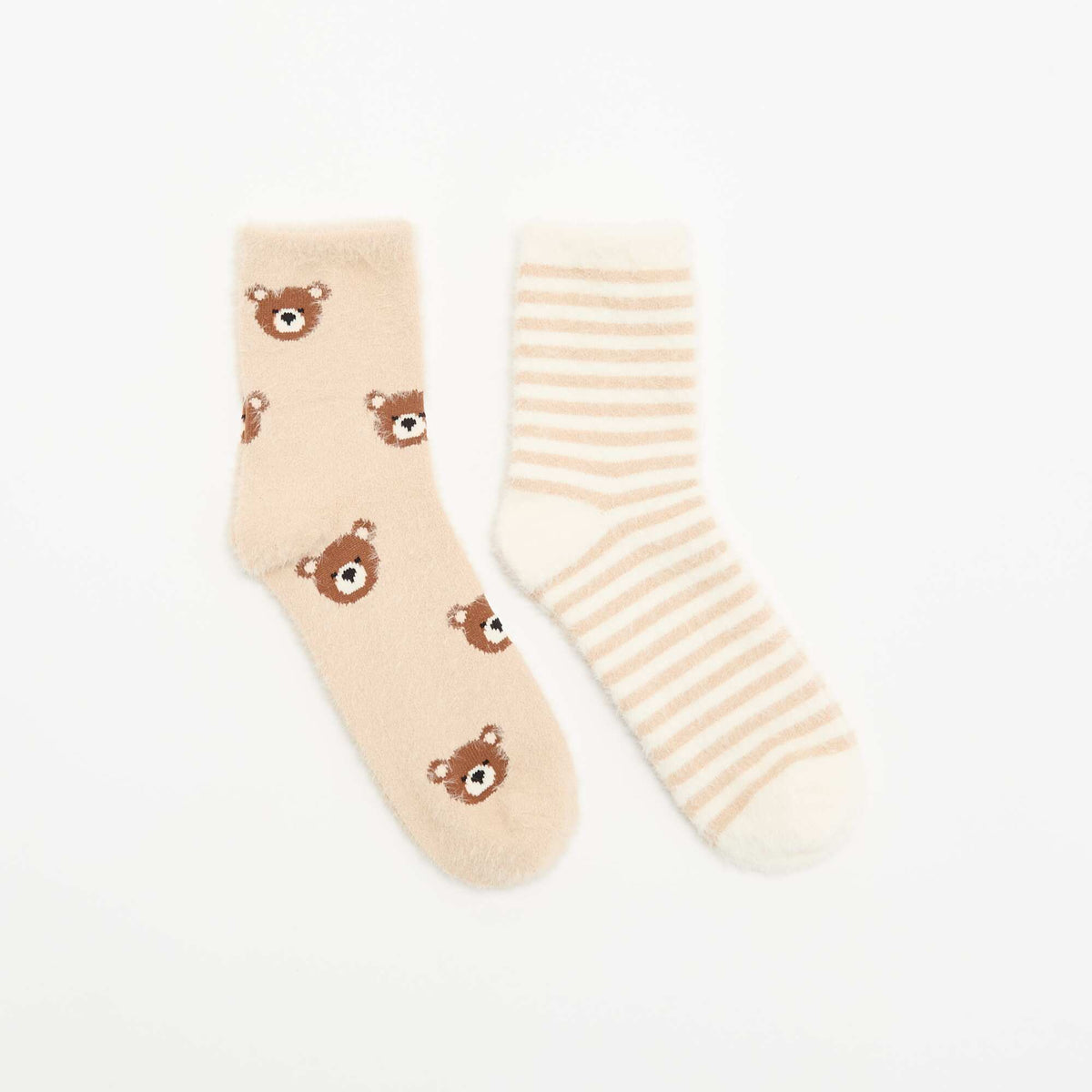 2-Pack of Ankle Socks BEIGE